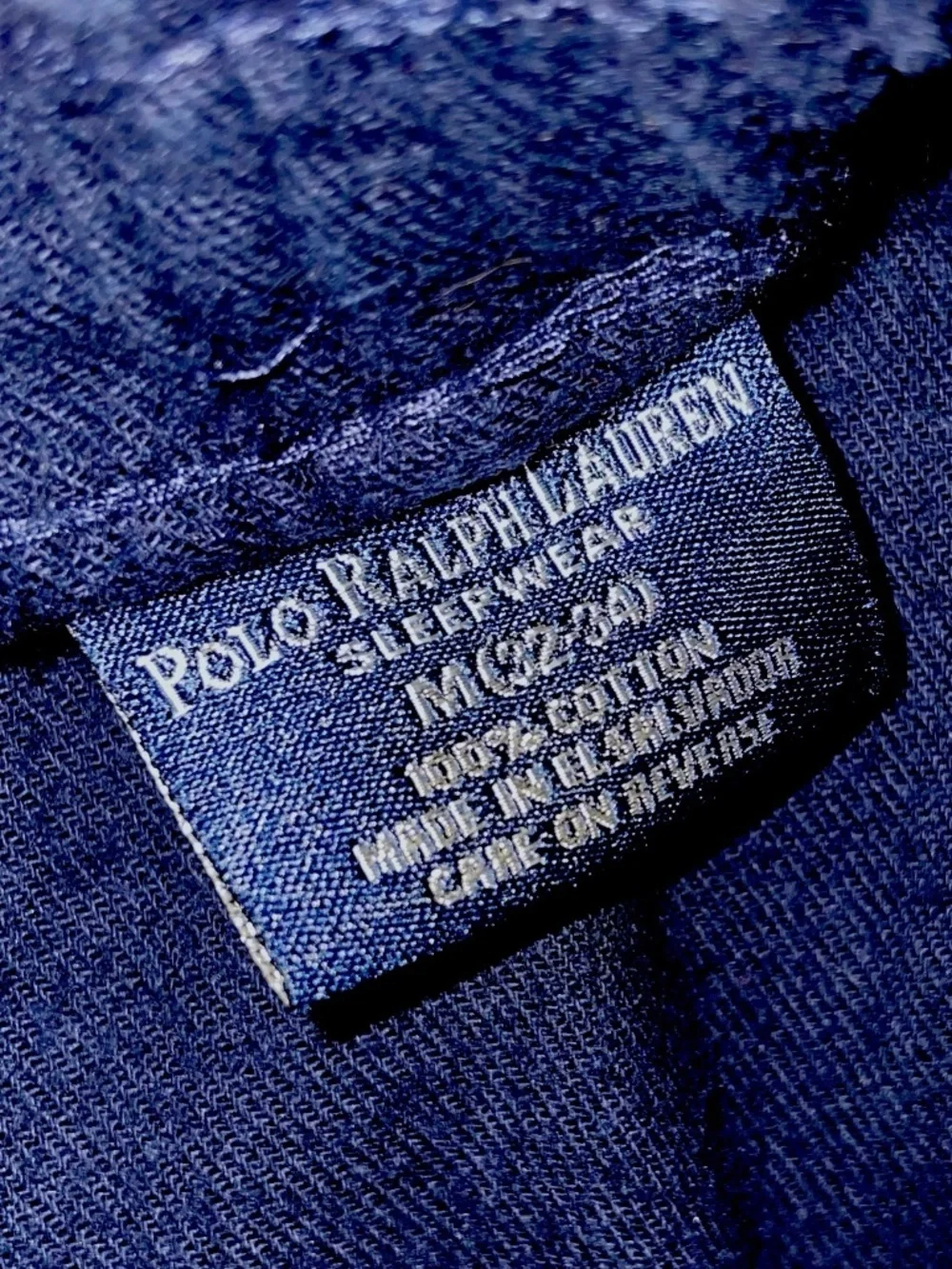 Polo Ralph Lauren Mens Flannel Pajama Pants Medium Cotton Navy Blue